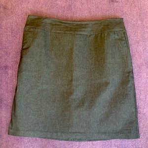 Navy blue denim look pencil skirt. Size 14.